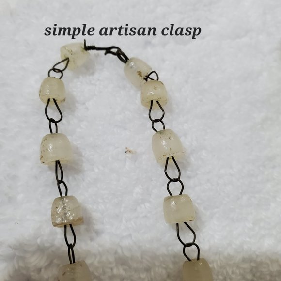 Handmade Vintage Artisan Tribal Carved Pendant Necklace - Picture 6 of 7